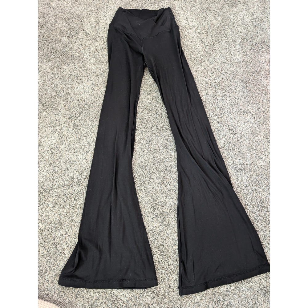 OFFLINE by Aerie Real Me High Rise Crossover Flare Leggings Black Small Petite